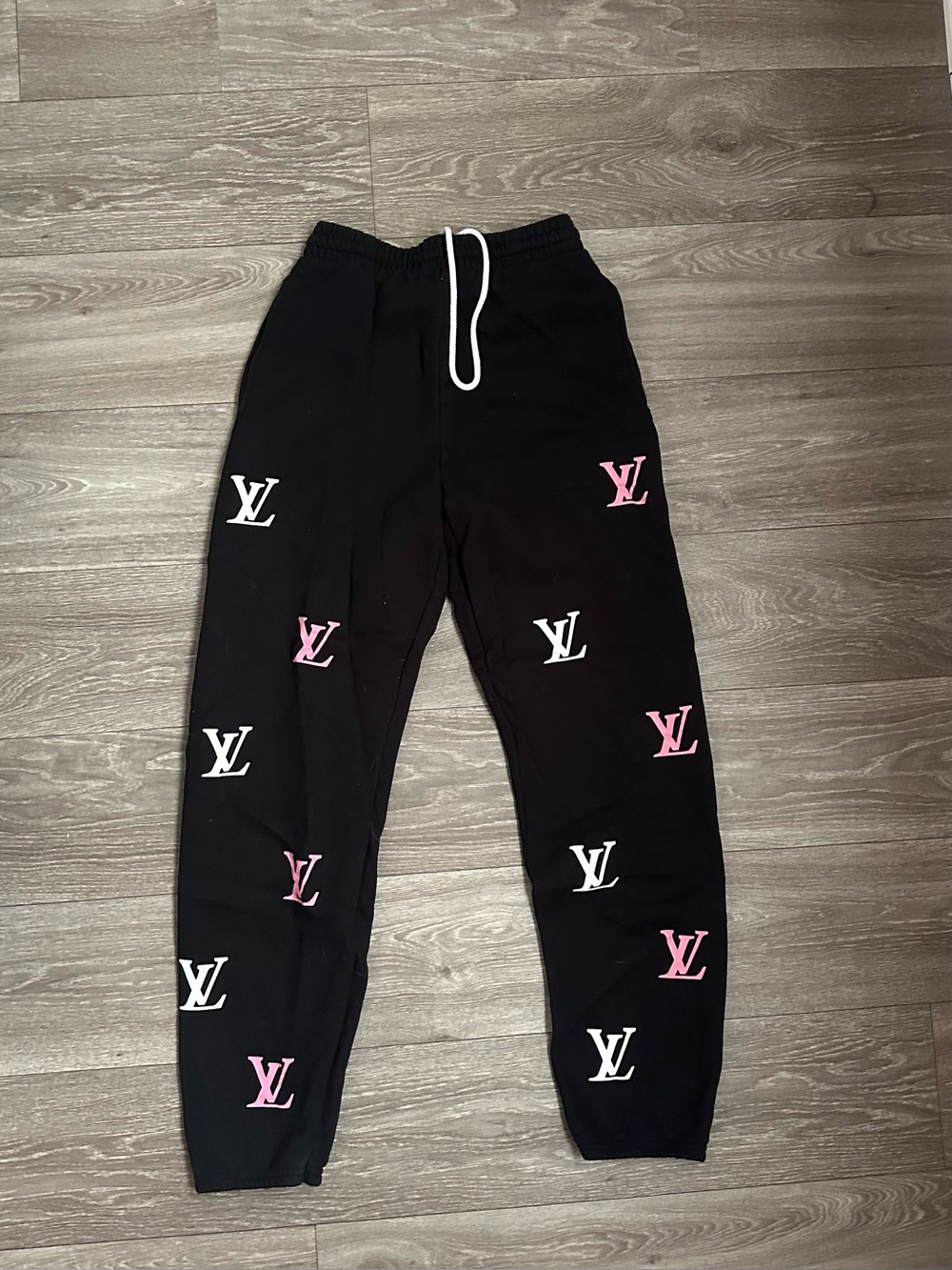Black printed sweatpants
